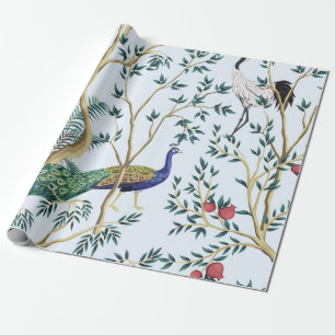 Vintage tuingranaatappelboom, exotische vogel cadeaupapier