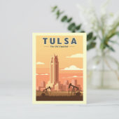 Vintage Tulsa Oklahoma Briefkaart (Staand voorkant)