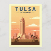 Vintage Tulsa Oklahoma Briefkaart (Voorkant)
