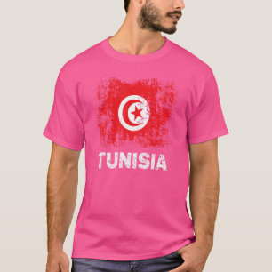 Vintage Tunesische Vlag Patriottische Tunesische V T-shirt