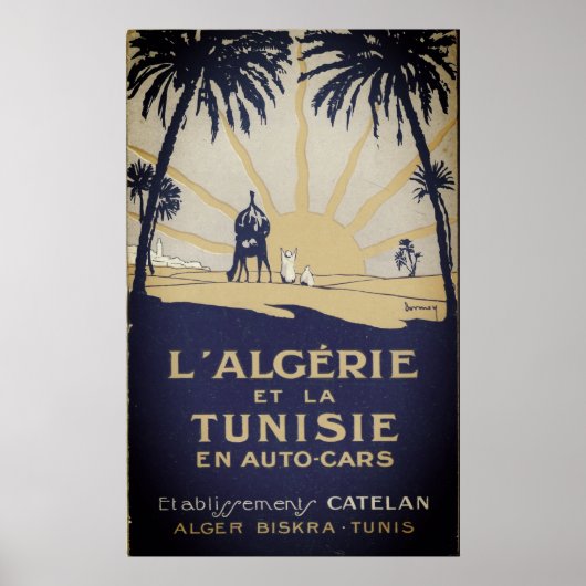 Vintage Tunisie Travel Poster (Devant)
