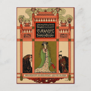 Vintage Turandot Opera Art Nouveau Briefkaart