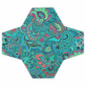 Vintage turquoise florcufflinks voetbal (Enkel)