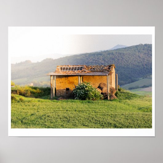 Vintage Tuscan Barn Poster (Voorkant)