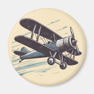 Vintage tweedekker piloot magneet