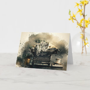 Vintage typemachine voor elke gelegenheid blanco kaart