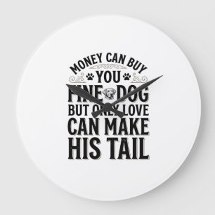 Vintage typografie ontwerp voor hondenliefde citaa grote klok