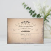 vintage typografie RSVP (Staand voorkant)