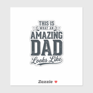 Vintage typografie shirt ontwerp voor Amazing Dad_ Sticker