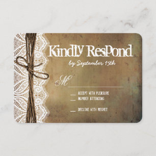 Vintage typographie russe Mariage Cartes RSVP