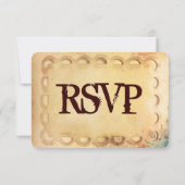 Vintage typographie russe Mariage Cartes RSVP (Dos)