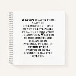Vintage Typography Rustic Kitchen Quote Notitieboek