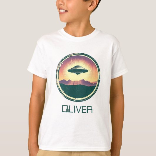 Vintage UFO Persoonlijk T-shirt (Voorkant)