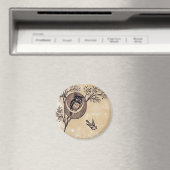 Vintage Uil Magnet Magneet (Insitu (Vaatwasser))