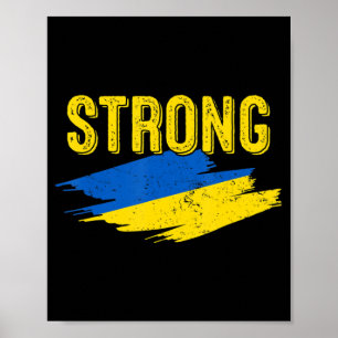 Vintage Ukraine Flag Ukraine Strong Retro Oekraini Poster