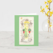 Vintage Une carte de Noël (Fleur jaune)