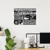 Vintage Une fois dans la vie Thanksgivukkah Poster (Bureau à domicile)