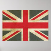 Vintage Union Jack British Flag Poster (Voorkant)