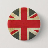 Vintage Union Jack Britse Vlag Knop Ronde Button 5,7 Cm (Voorkant)