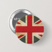 Vintage Union Jack Britse Vlag Knop Ronde Button 5,7 Cm (Voorkant /achterkant)