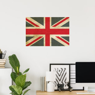 Vintage Union Jack Britse Vlag Poster