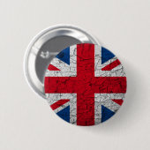 vintage Union Jack Button / Pin / Anstecker (Voorkant /achterkant)