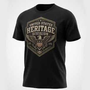Vintage United States Heritage Division Militair T-shirt