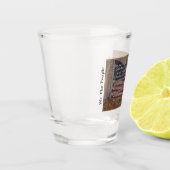 Vintage US Flag US Constitution Preamble Custom Shot Glas (Links)