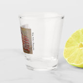 Vintage US Flag US Constitution Preamble Custom Shot Glas (Rechts)