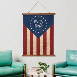 Vintage USA 250e verjaardagsvlag, Patriottische Vr Hangend Wandkleed
