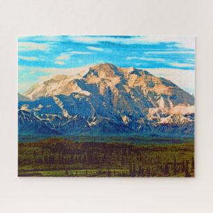 Vintage USA Alaska Mt Mckinley nationaal park Legpuzzel