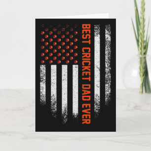 Vintage Usa Amerikaanse Vlag Beste Cricket Papa Oo Kaart