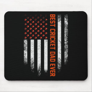 Vintage Usa Amerikaanse Vlag Beste Cricket Vader O Muismat