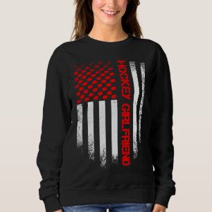Vintage USA Amerikaanse Vlag Hockey Vriendin Distr Trui