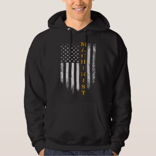 Vintage USA Machinebankier Amerikaanse Vlag Machi Hoodie