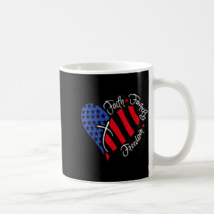 Vintage Usa Vlag Geloof Familie Dom Patriottisch C Koffiemok