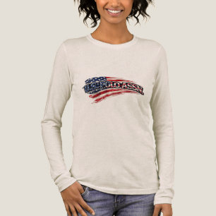 Vintage USA Vlag Shirt met Lange Mouwen