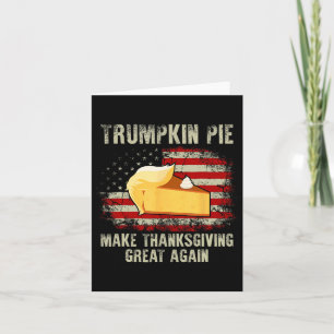 Vintage Usa Vlag Trumpkin Taart Maak Thanksgiving Kaart