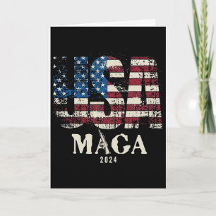 Vintage Usa Vlag Ultra Mega Pistool Usa 4 Juli Tr Kaart