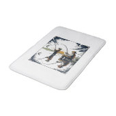 Vintage vader en kind vissen graveren T-shirt D Badmat (Gekanteld)