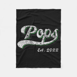 Vintage Vaderdag Ps Est 2022 Voor Nieuwe Grootvade Fleece Deken