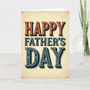 Vintage Vaderdag Typografie Kaart