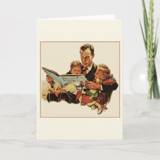 Vintage Vaderdag Wenskaart Kaart