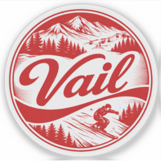 vintage Vail colorado outdoor cable car souvenirs  Sticker