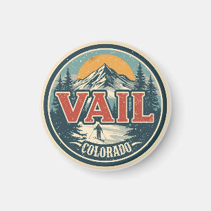 vintage Vail Colorado outdoor winter snow ski Magneet