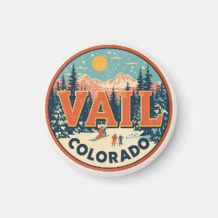 vintage Vail Colorado outdoor zomer souvenirs Magneet