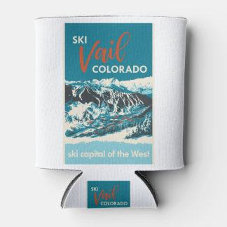 Vintage Vail Ski Poster Blikjeskoeler