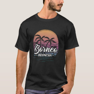 Vintage vakantie Indonesië reizen Azië Borneo T-shirt
