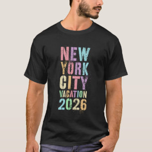 Vintage Vakantie Zusters Trip New York City 2026 T-shirt