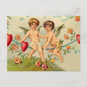 Vintage Valentijn Angels Briefkaart